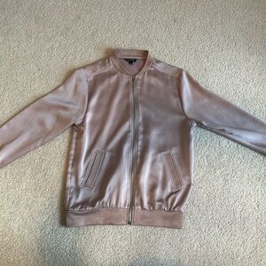 Top Shop satin blush/mauve bomber jacket - only worn 2x